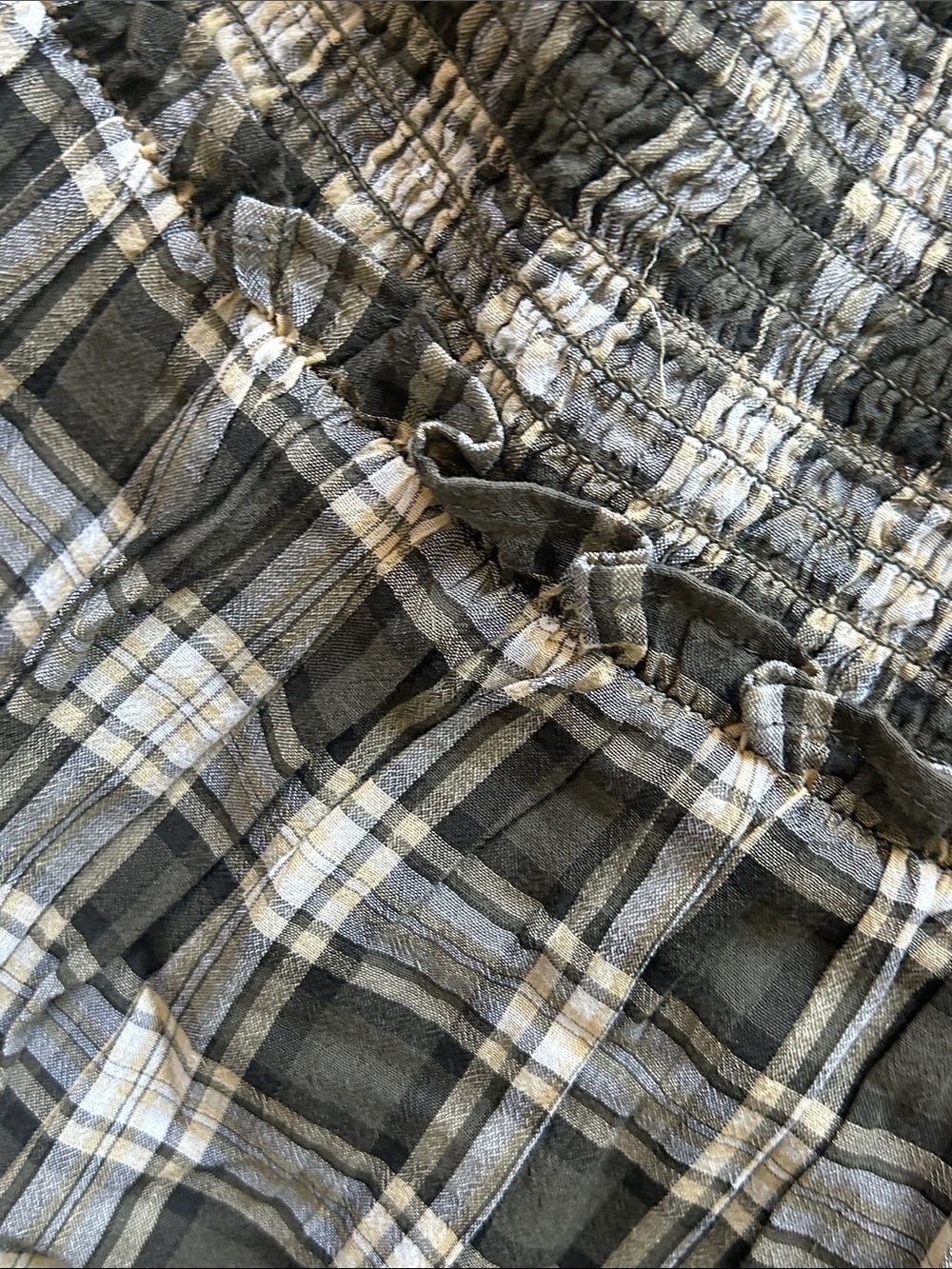 NWT Madewell Plaid Smocked-Waist Mini Skirt in 100% Cotton (M) - Picture 9 of 9
